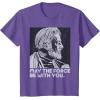 imageStar Wars Vintage ObiWan Kenobi May the Force Be With You TShirtPurple Heather