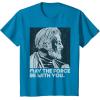 imageStar Wars Vintage ObiWan Kenobi May the Force Be With You TShirtSapphire Blue