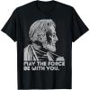 imageStar Wars Vintage ObiWan Kenobi May the Force Be With You TShirtBlack