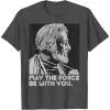 imageStar Wars Vintage ObiWan Kenobi May the Force Be With You TShirtDark Heather Grey