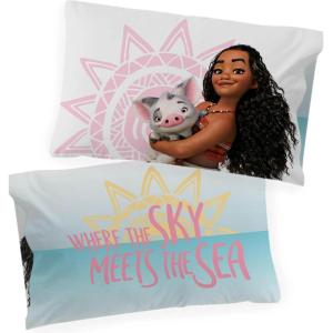 imageJay Franco Star Wars The Book of Boba Fett 1 Single Reversible Pillowcase  Kids Super Soft BeddingMulti  Moana