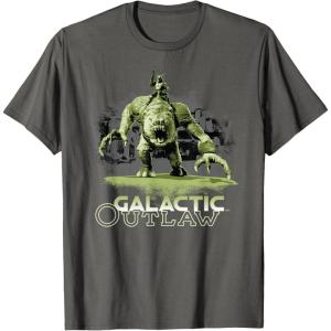 imageStar Wars The Book of Boba Fett Galactic Outlaw Rancor Rider TShirtAsphalt Grey