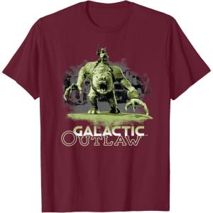 imageStar Wars The Book of Boba Fett Galactic Outlaw Rancor Rider TShirtBurgundy