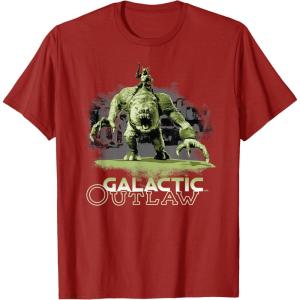 imageStar Wars The Book of Boba Fett Galactic Outlaw Rancor Rider TShirtCranberry Red