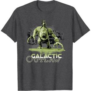 imageStar Wars The Book of Boba Fett Galactic Outlaw Rancor Rider TShirtDark Heather Grey