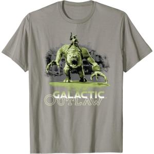 imageStar Wars The Book of Boba Fett Galactic Outlaw Rancor Rider TShirtSlate Grey