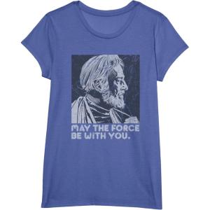imageStar Wars Vintage ObiWan Kenobi May the Force Be With You TShirtBright Blue Heather