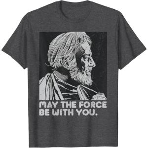 imageStar Wars Vintage ObiWan Kenobi May the Force Be With You TShirtDark Heather Grey