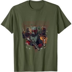 imageStar Wars The Book Of Boba Fett Tusken Raider Group Shot TShirtOlive Green
