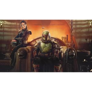imageRoomMates Star Wars The Book Of Boba Fett Brown Peel ampamp Stick Wall Mural by RoomMates RMK12441MBoba Fett Mural