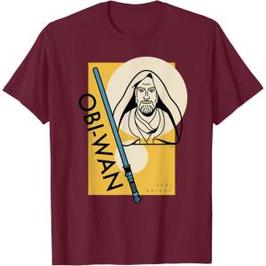 imageStar Wars Master ObiWan Kenobi Jedi Knight TShirtBurgundy
