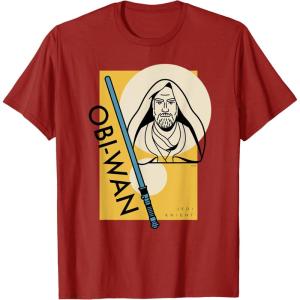 imageStar Wars Master ObiWan Kenobi Jedi Knight TShirtCranberry Red