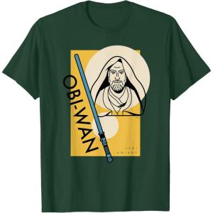 imageStar Wars Master ObiWan Kenobi Jedi Knight TShirtDark Green