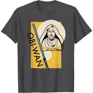 imageStar Wars Master ObiWan Kenobi Jedi Knight TShirtDark Heather Grey