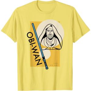 imageStar Wars Master ObiWan Kenobi Jedi Knight TShirtLemon Yellow