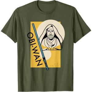 imageStar Wars Master ObiWan Kenobi Jedi Knight TShirtOlive Green