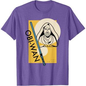 imageStar Wars Master ObiWan Kenobi Jedi Knight TShirtPurple Heather