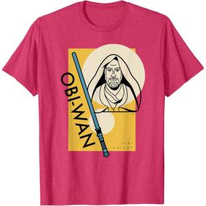 imageStar Wars Master ObiWan Kenobi Jedi Knight TShirtRed Heather