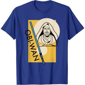 imageStar Wars Master ObiWan Kenobi Jedi Knight TShirtRoyal Blue