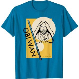 imageStar Wars Master ObiWan Kenobi Jedi Knight TShirtSapphire Blue