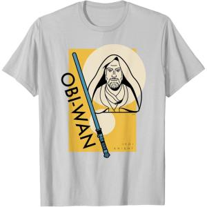 imageStar Wars Master ObiWan Kenobi Jedi Knight TShirtSilver Grey