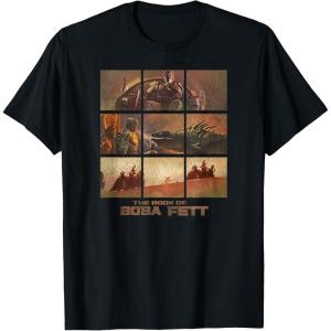 imageStar Wars The Book Of Boba Fett Story Sketches Box Up TShirtBlack