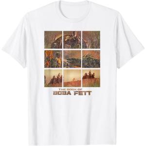 imageStar Wars The Book Of Boba Fett Story Sketches Box Up TShirtWhite