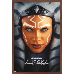 imageTrends International Star Wars Ahsoka  One Sheet Wall Poster 34L x 224W Premium Unframed VersionMahogany Framed Version
