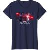 imageStar Wars Ahsoka Part Four Lightsaber Duel vs Marrok Disney TShirtNavy Blue