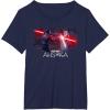imageStar Wars Ahsoka Part Four Lightsaber Duel vs Marrok Disney TShirtNavy Blue
