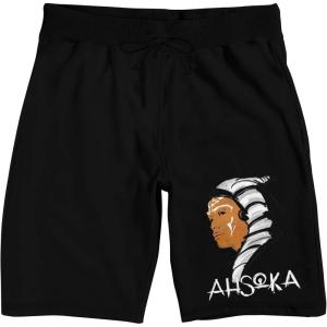 imageAhsoka Disney Painted Character Art Mens Black Lounge ShortsBlack