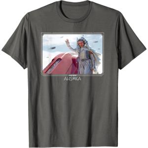 imageStar Wars Ahsoka Part 5 White Costume ampamp Purrgil StarWhales TShirtAsphalt Grey