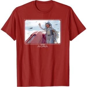 imageStar Wars Ahsoka Part 5 White Costume ampamp Purrgil StarWhales TShirtCranberry Red