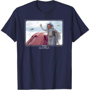 imageStar Wars Ahsoka Part 5 White Costume ampamp Purrgil StarWhales TShirtNavy Blue