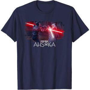 imageStar Wars Ahsoka Part Four Lightsaber Duel vs Marrok Disney TShirtNavy Blue