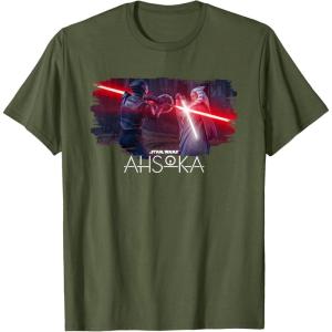 imageStar Wars Ahsoka Part Four Lightsaber Duel vs Marrok Disney TShirtOlive Green
