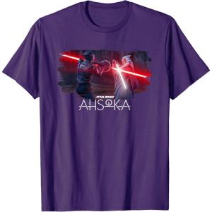imageStar Wars Ahsoka Part Four Lightsaber Duel vs Marrok Disney TShirtPurple