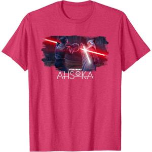 imageStar Wars Ahsoka Part Four Lightsaber Duel vs Marrok Disney TShirtRed Heather