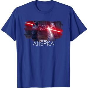 imageStar Wars Ahsoka Part Four Lightsaber Duel vs Marrok Disney TShirtRoyal Blue