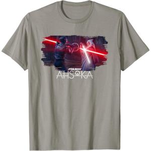 imageStar Wars Ahsoka Part Four Lightsaber Duel vs Marrok Disney TShirtSlate Grey