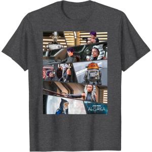 imageStar Wars Ahsoka Part Three Sabine Chopper Huyang Disney TShirtDark Heather Grey