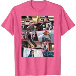 imageStar Wars Ahsoka Part Three Sabine Chopper Huyang Disney TShirtPink Heather