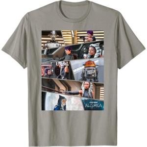 imageStar Wars Ahsoka Part Three Sabine Chopper Huyang Disney TShirtSlate Grey