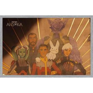 imageTrends International Star Wars Ahsoka  Painting Wall Poster 34L x 224W Premium Unframed VersionGray Framed Version