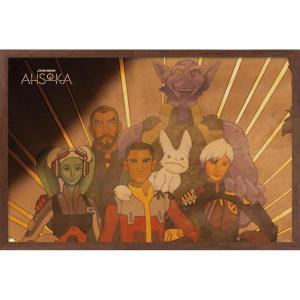 imageTrends International Star Wars Ahsoka  Painting Wall Poster 34L x 224W Premium Unframed VersionMahogany Framed Version