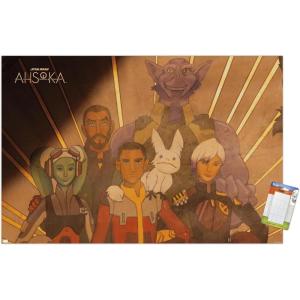 imageTrends International Star Wars Ahsoka  Painting Wall Poster 34L x 224W Premium Unframed VersionPremium Poster  Mount Bundle