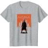 imageStar Wars Ahsoka Full Body City Stencil Portrait TShirtHeather Grey