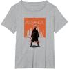 imageStar Wars Ahsoka Full Body City Stencil Portrait TShirtHeather Grey