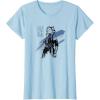 imageStar Wars Ahsoka Inked Sketch Blue Paint Smear TShirtBaby Blue