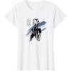 imageStar Wars Ahsoka Inked Sketch Blue Paint Smear TShirtWhite